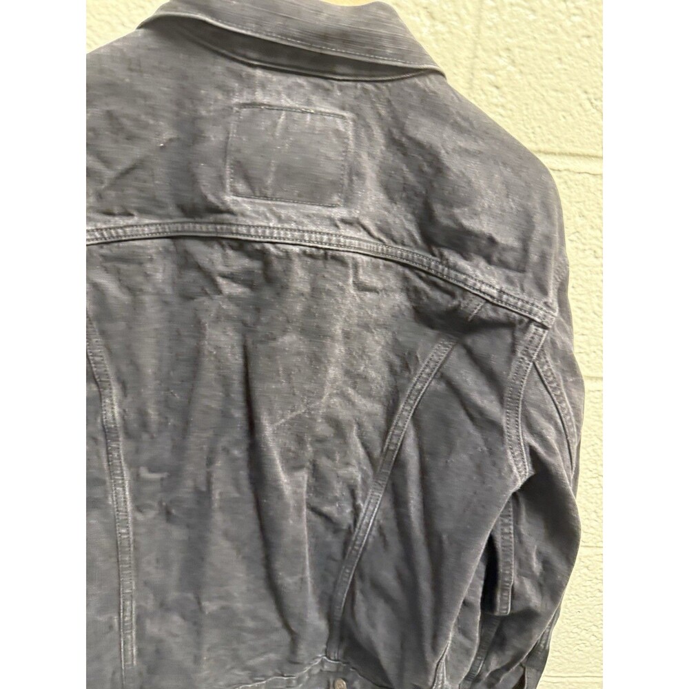 Levi's Denim Jacket Black Jean Large Mens - Picture 8 of 10